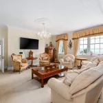 Comfortable quiet Hennessy lounge overlooking Romney Marshes and the English Channel